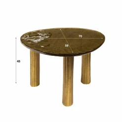 WoonStijl Salontafel L Eclipse koper antiek finish New