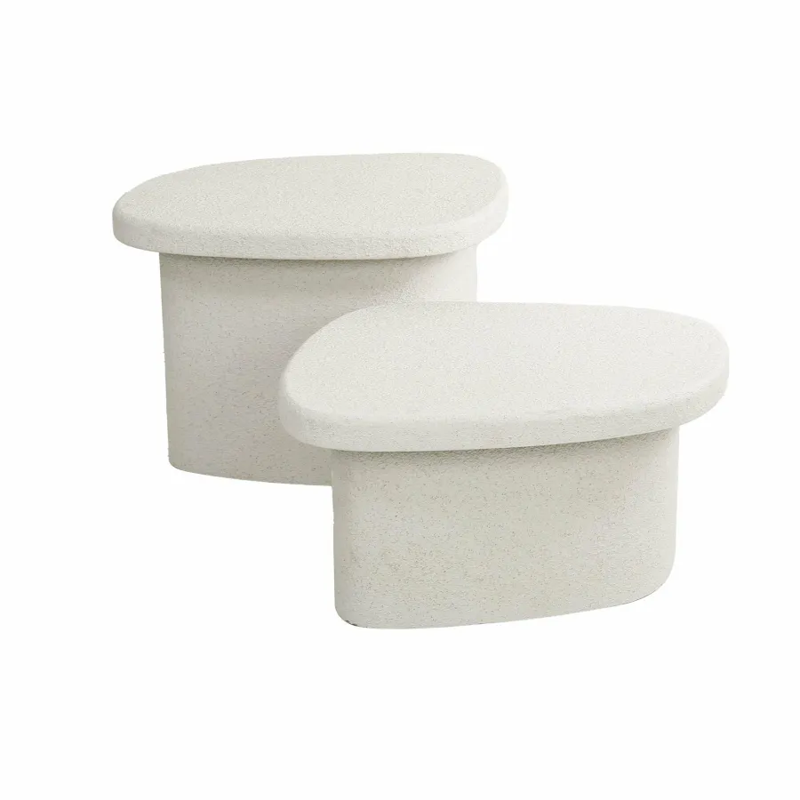 WoonStijl Salontafel L stone organisch set van 2 New