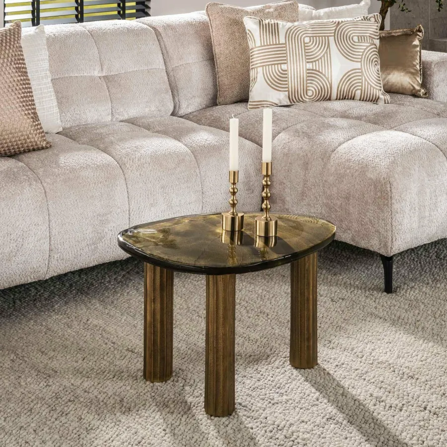 WoonStijl Salontafel M Eclipse goud antiek finish Best