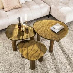 WoonStijl Salontafel S Eclipse goud antiek finish Hot