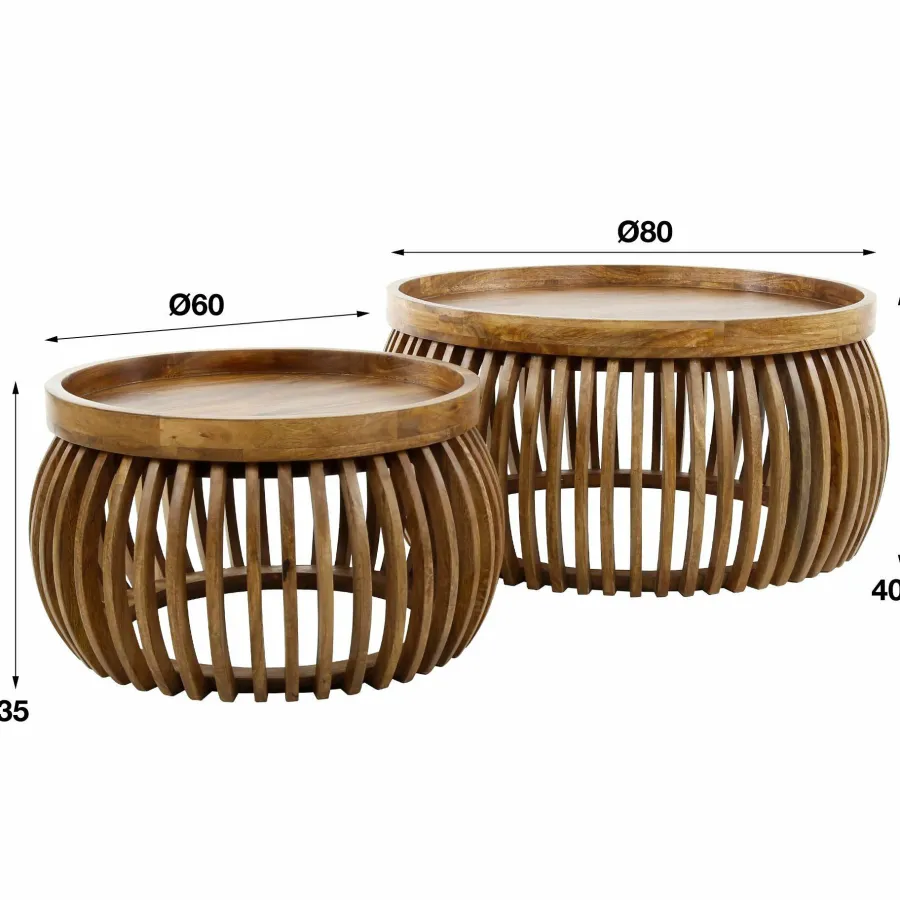 WoonStijl Salontafel set van 2 tweak curve Best