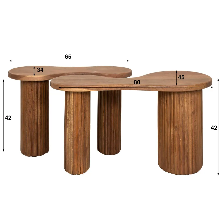 WoonStijl Salontafel set van 2 fuse Discount