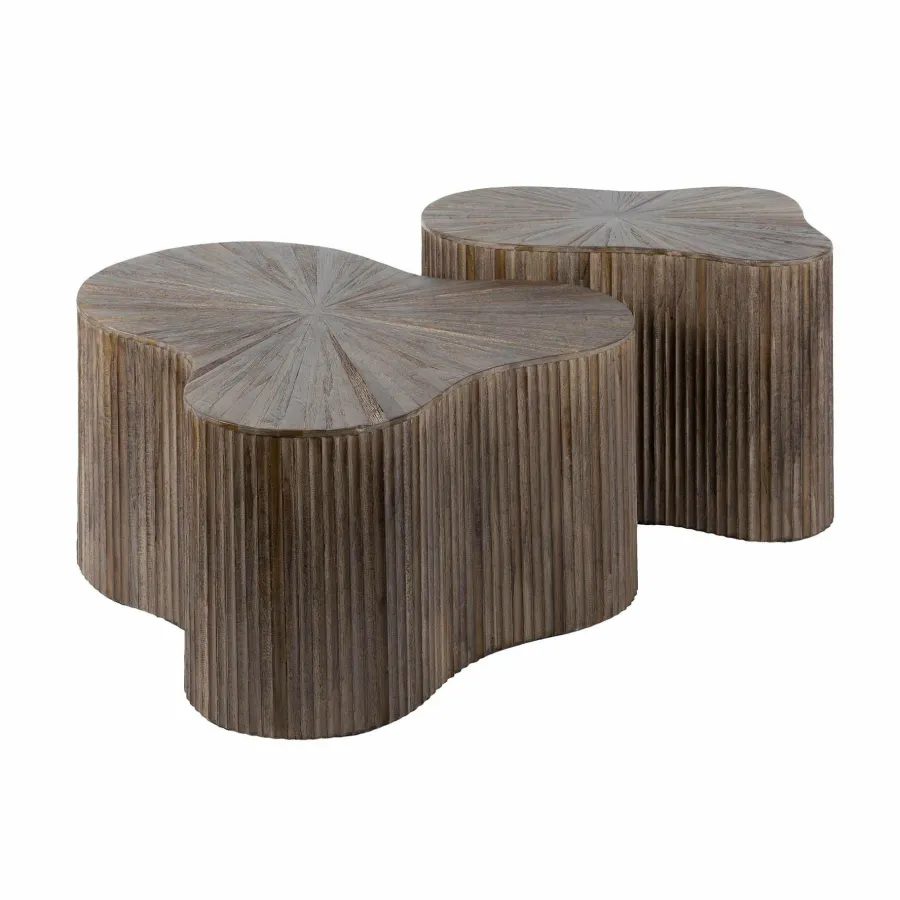 WoonStijl Salontafel set van 2 shamrock Maya teak Outlet