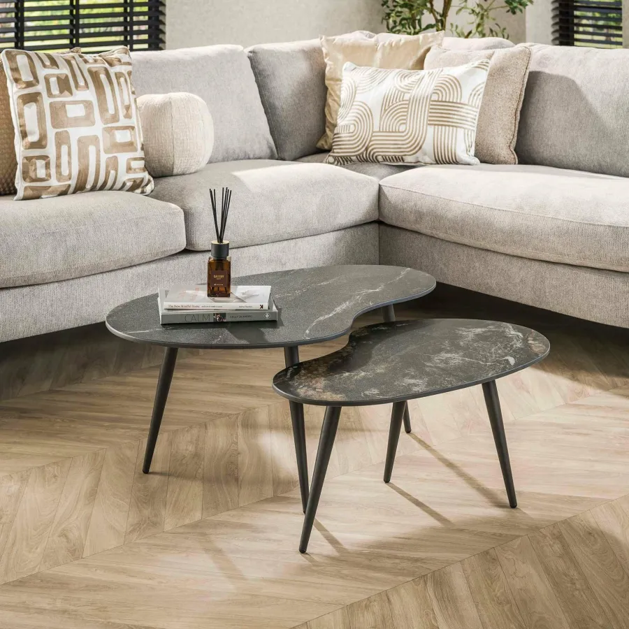 WoonStijl Salontafel set van 2 niervormig fossil Hot