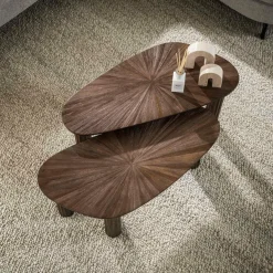 WoonStijl Salontafel set van 2 organic Maya teak Outlet