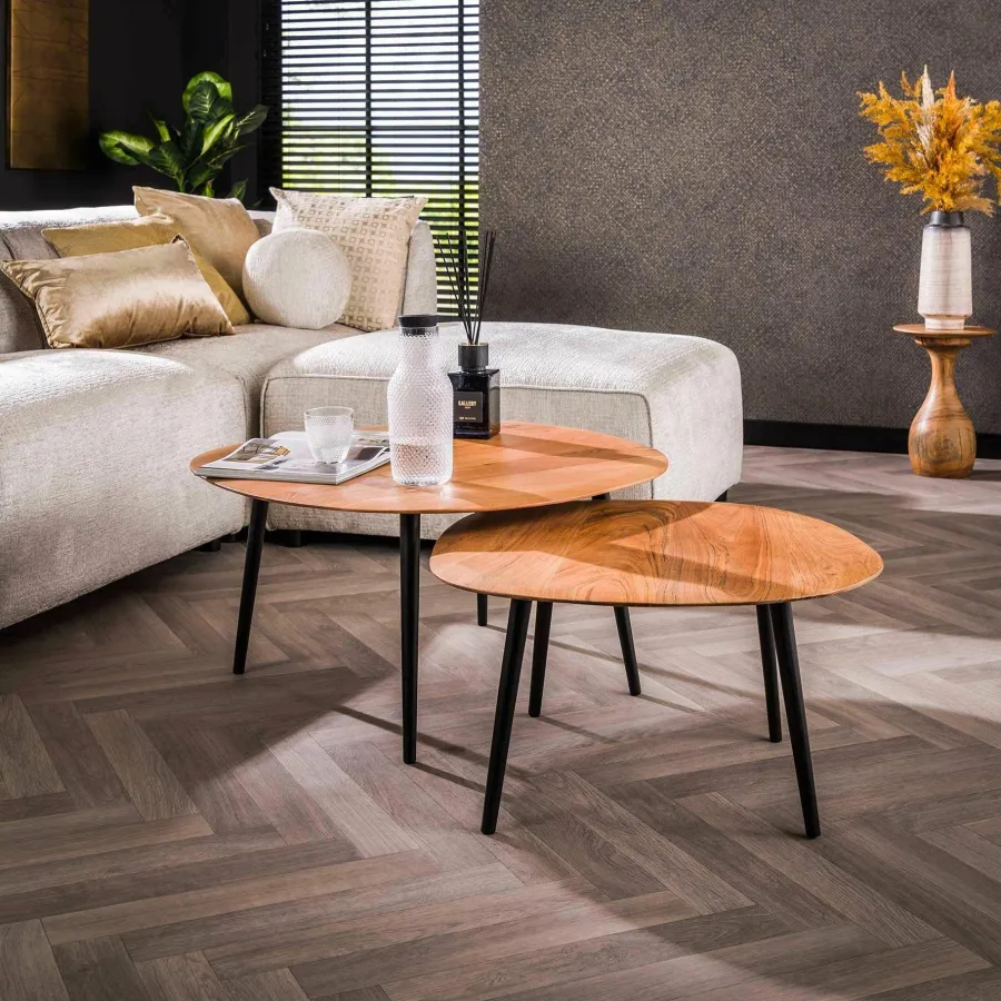 WoonStijl Salontafel set van 2 Rock organisch Clearance