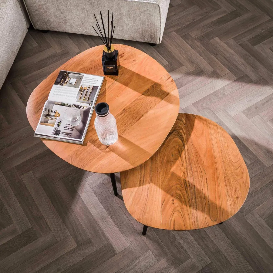 WoonStijl Salontafel set van 2 Rock organisch Clearance