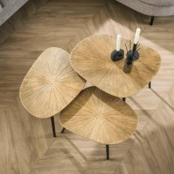 WoonStijl Salontafel set van 3 vierhoekig ray metal Discount