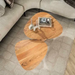 WoonStijl Salontafel set van 2 driehoekig blad New