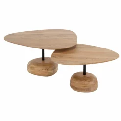 WoonStijl Salontafel set van 2 driehoekig blad New