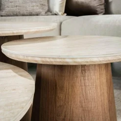 WoonStijl Salontafel set van 3 Romano tapse poot Online