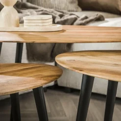 WoonStijl Salontafel set van 3 Acacia organisch Online