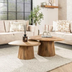WoonStijl Salontafel set van 2 wave driehoekig blad Sale