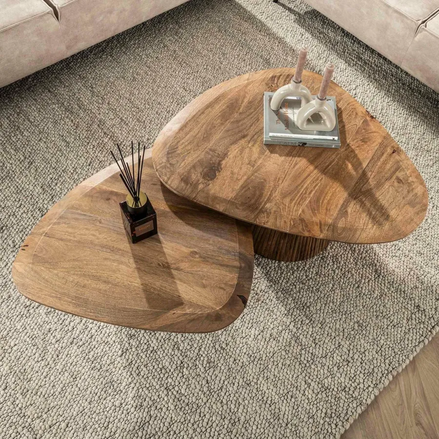 WoonStijl Salontafel set van 2 wave driehoekig blad Sale