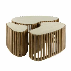 WoonStijl Salontafel set van 3 niervorm Nuovo travertin Clearance