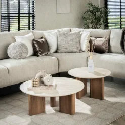 WoonStijl Salontafel set van 2 Romano rechthoekige poot Sale