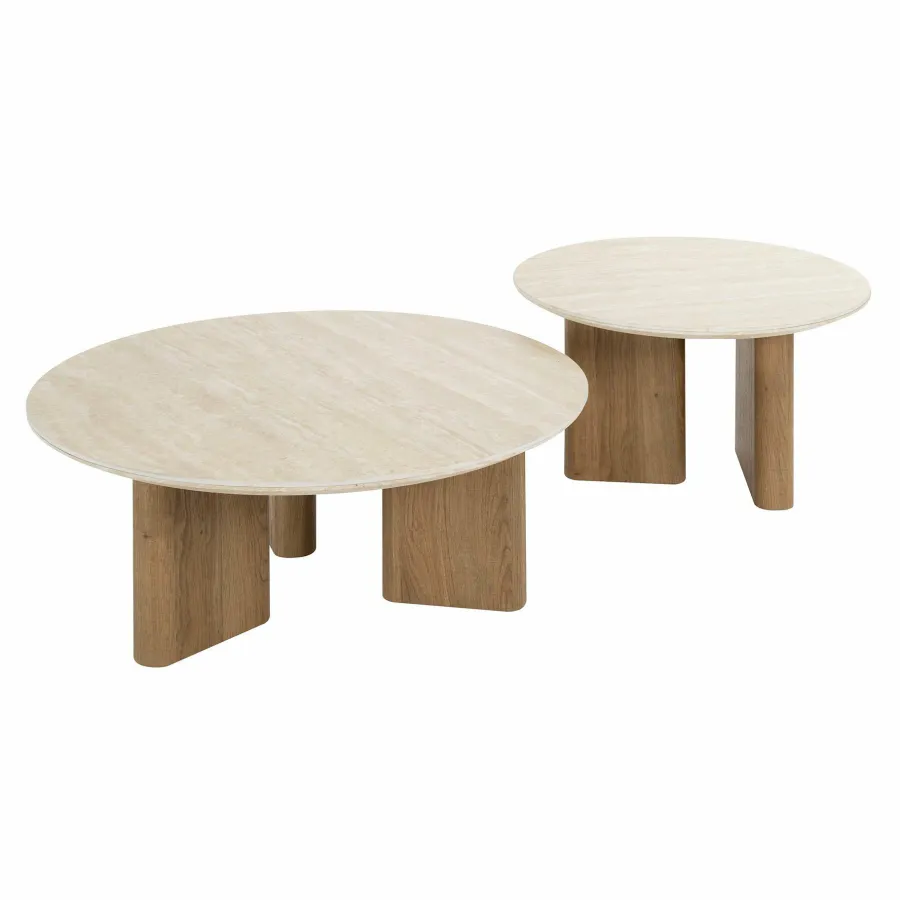 WoonStijl Salontafel set van 2 Romano rechthoekige poot Sale