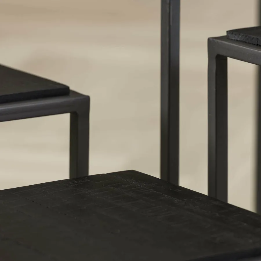 WoonStijl Salontafel set van 4 Teca black
