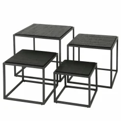 WoonStijl Salontafel set van 4 Teca black