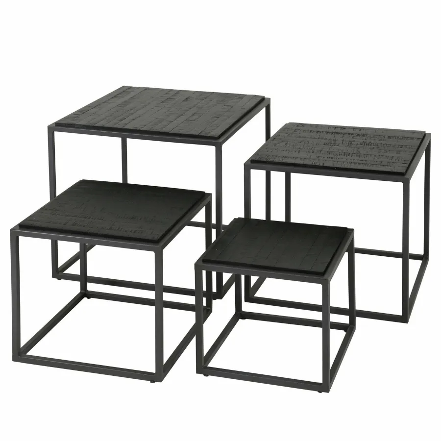 WoonStijl Salontafel set van 4 Teca black