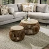 WoonStijl Salontafel set van 2 curve Nuovo travertin New