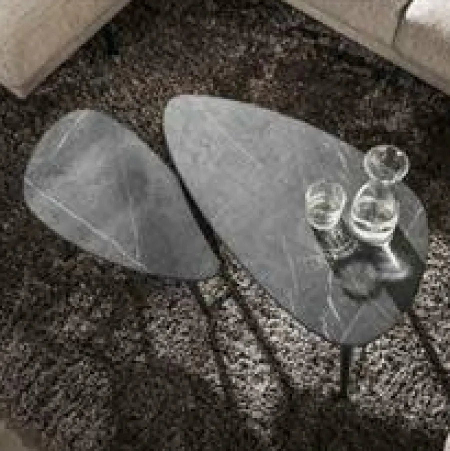 WoonStijl Salontafel set van 2 pear shaped organisch New