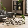 WoonStijl Salontafel set van 2 X cross metallic Outlet