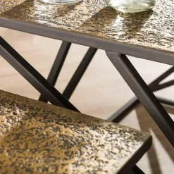 WoonStijl Salontafel set van 2 X cross metallic Outlet