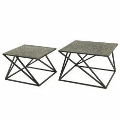 WoonStijl Salontafel set van 2 X cross metallic Outlet