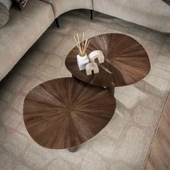 WoonStijl Salontafel set van 2 driehoekig Maya teak Best