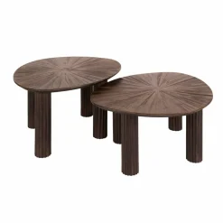 WoonStijl Salontafel set van 2 driehoekig Maya teak Best