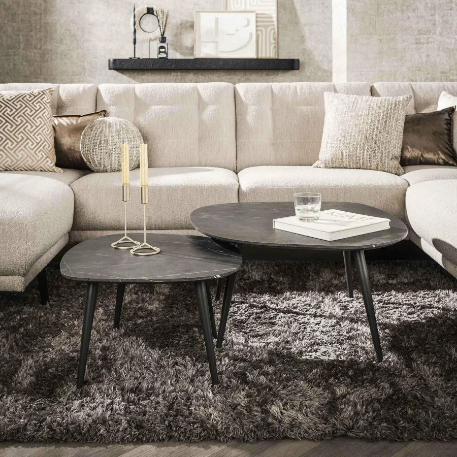 WoonStijl Salontafel set van 2 Rock shaped organisch Online