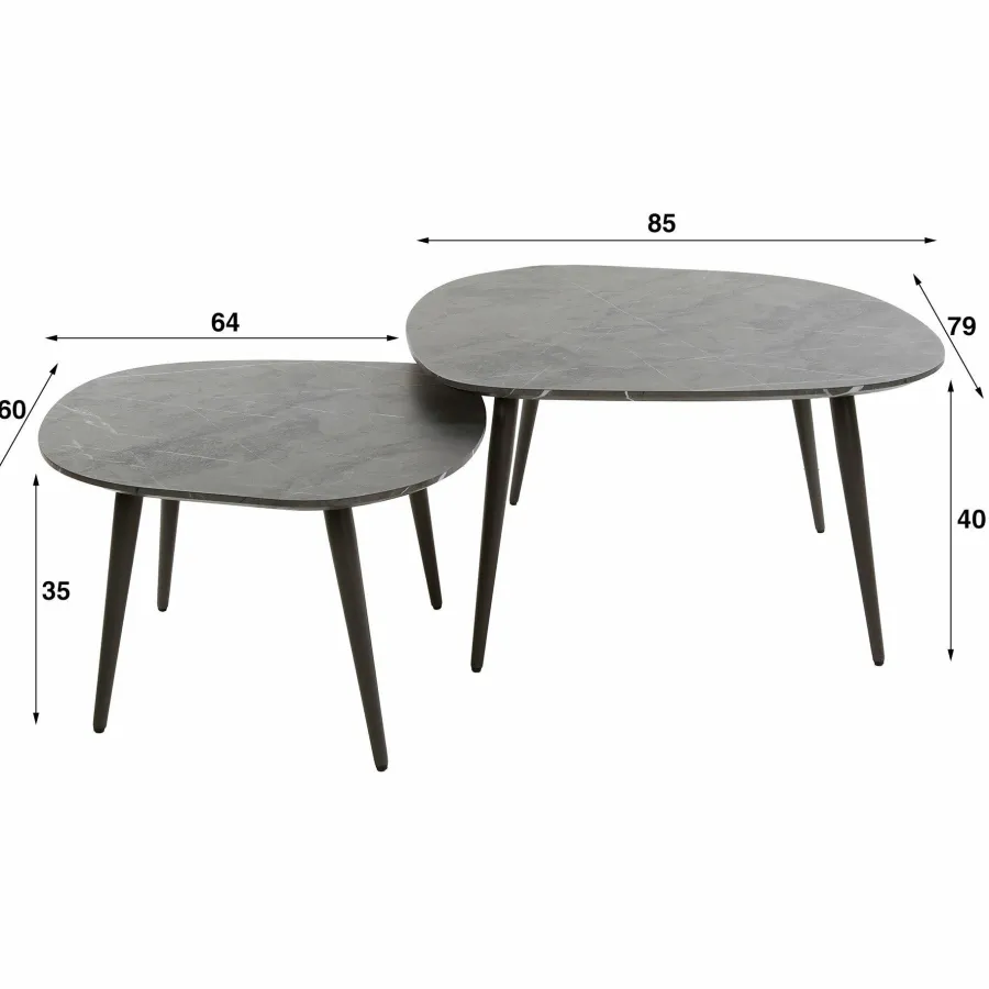 WoonStijl Salontafel set van 2 Rock shaped organisch Online