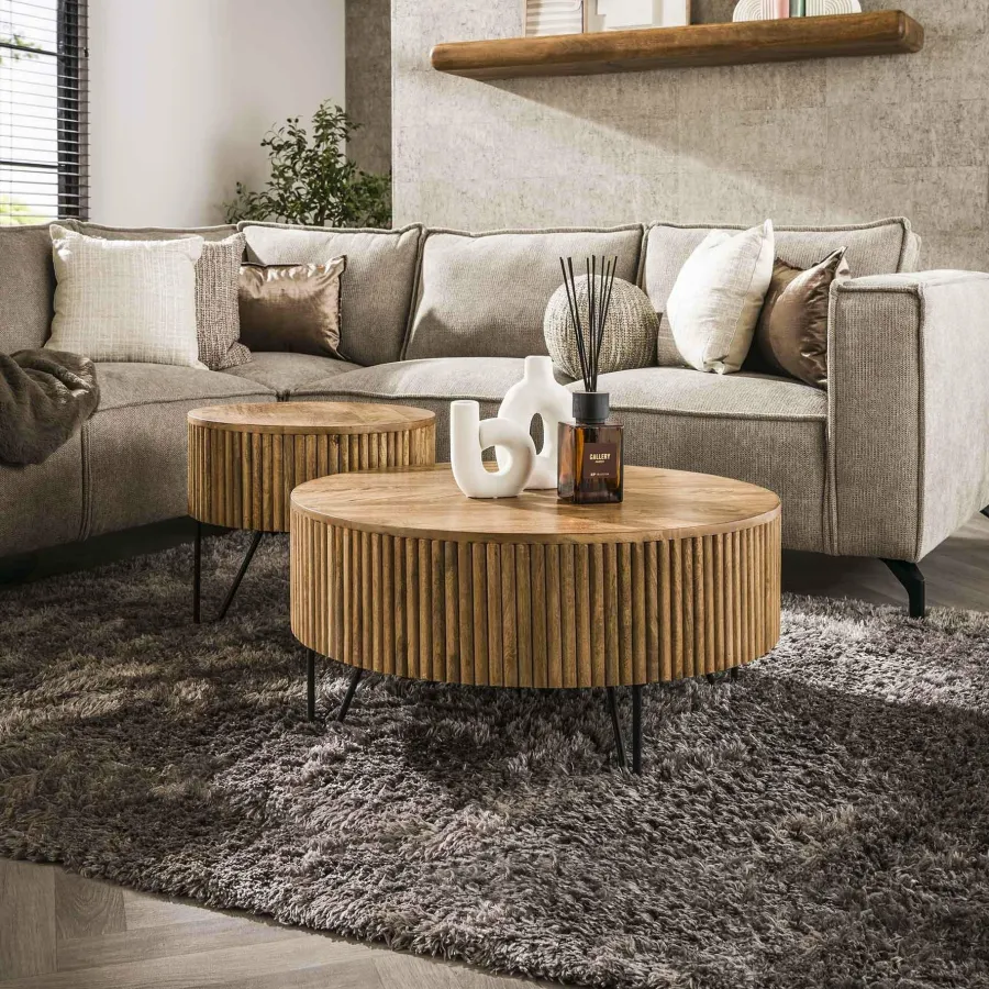 WoonStijl Salontafel set van 2 wave rond Sale
