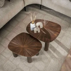 WoonStijl Salontafel set van 2 vierhoekig Maya teak