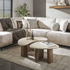 WoonStijl Salontafel set van 2 organic ceramic Best