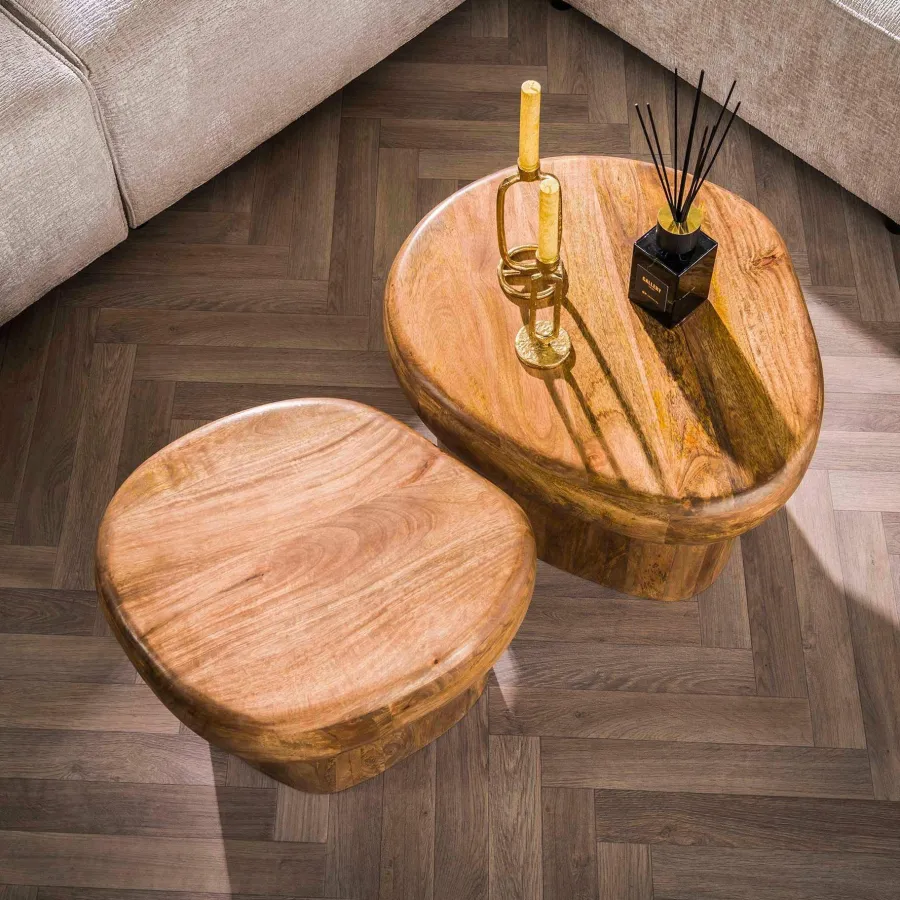 WoonStijl Salontafel Sleek mango set van 2 Discount