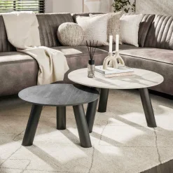 WoonStijl Salontafel Twin set van 2 ronde salontafels