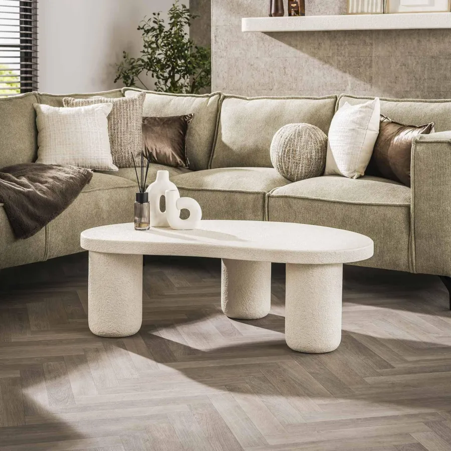 WoonStijl Salontafel XL kiezel organisch New