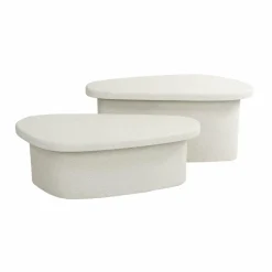 WoonStijl Salontafel XL stone organisch set van 2 Outlet