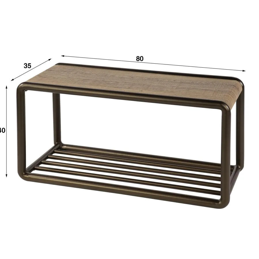 WoonStijl Schoenenbank Luno 80 cm breed New