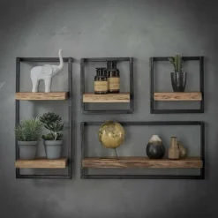 WoonStijl Set Wandplanken Live Edge Medium Clearance