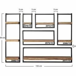 WoonStijl Set Wandplanken Live Edge Groot Online