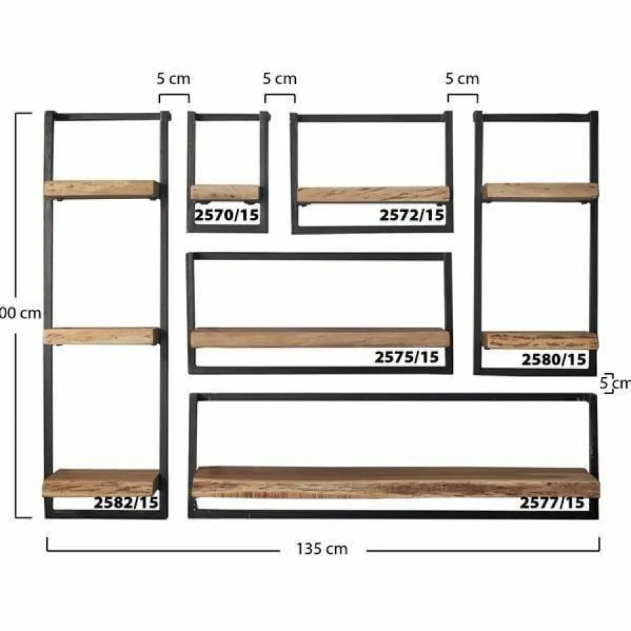 WoonStijl Set Wandplanken Live Edge Groot Online