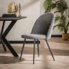 WoonStijl Stoel Boog boucle ronde rug grijs Clearance