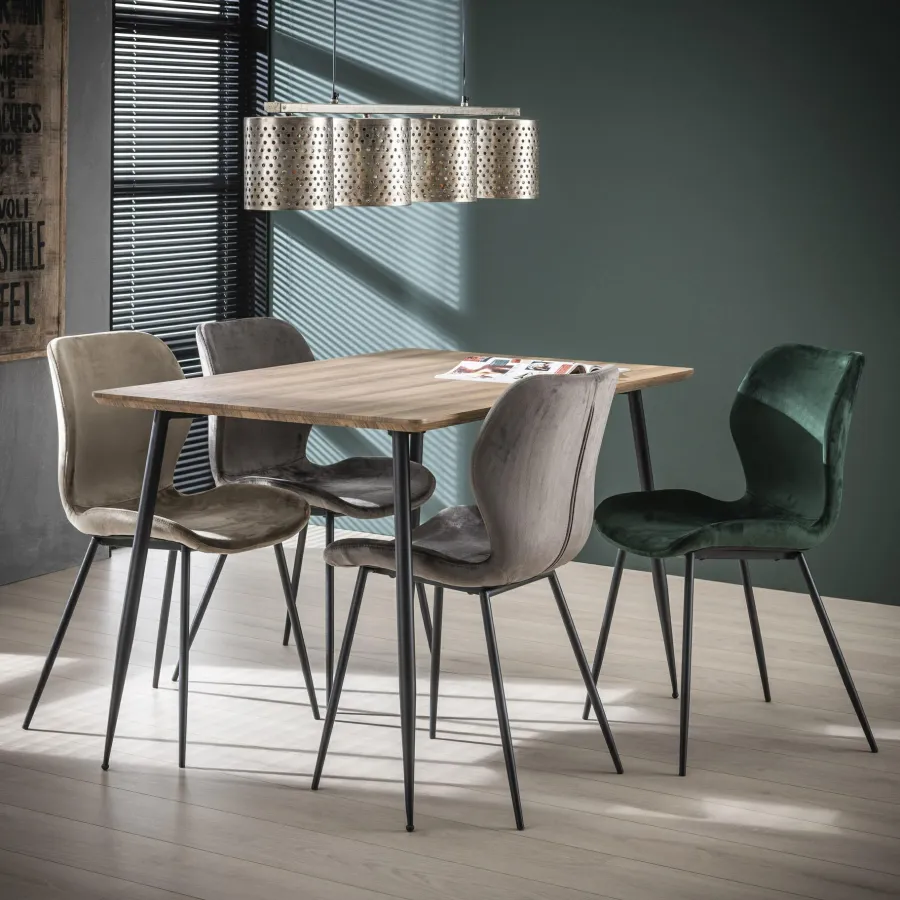 WoonStijl Stoel velvet ronde buis Champagne velvet Hot