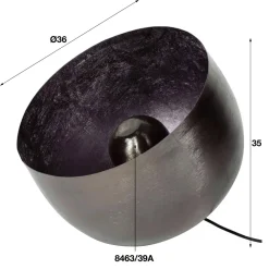 WoonStijl Tafellamp Ø36 basket L / Zwart nikkel Hot