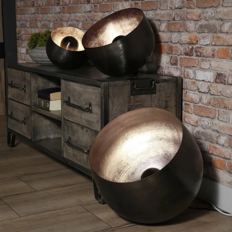WoonStijl Tafellamp Ø50 basket XL Zwart nikkel Clearance