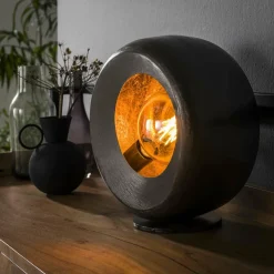 WoonStijl Tafellamp Ø30 Try Zwart Nikkel