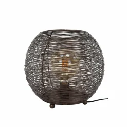 WoonStijl Tafellamp Ø35 web L Zwart Nikkel New
